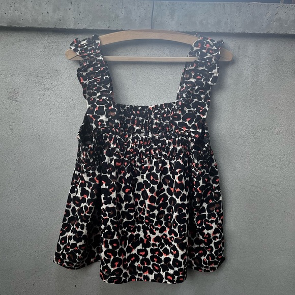 Who What Wear Animal Print Ruffled Camisole Size L - Picture 3 of 4